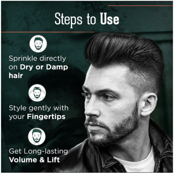 Hair Volumizing Powder Hair Wax 20g | Strong Hold, Matte Finish Hair Styling | Natural & Zero Toxin Hair Styling Powder hair wax for men - Image 3